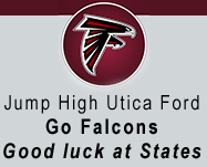Jump High Utica Ford. Go Falcons. Good luck at States